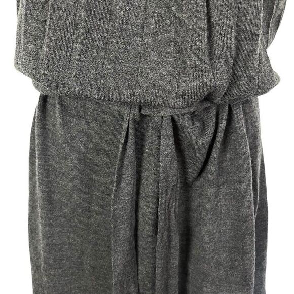 Ann Taylor Loft Womens Gray Wool Blend Pleated Blouson Sweater Dress Knit sz M - Picture 8 of 16